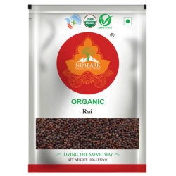 Nimbark Organic Black Mustard Seeds | Black Rai | Black Sarso | Whole Rai | Kali Sarso 100gm